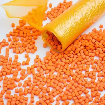 Buy PP PE Plastic Color Concentrate Orange Masterbatch Pellets Customized online manufacture